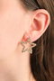 Heliophilia Silver Pendientes de Latón con Circonio Dorado